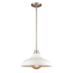 Atlas - CL11774-WH - One Light Pendant - Grenville - Brushed Nickel
