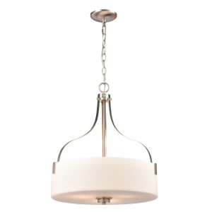 Atlas - CN300842 - Three Light Pendant - Market Square - Brushed Nickel