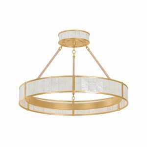 Hudson Valley - 6930-VGL - LED Chandelier - Halcott - Vintage Gold Leaf