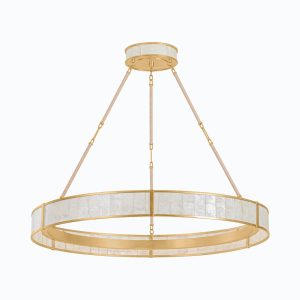 Hudson Valley - 6942-VGL - LED Chandelier - Halcott - Vintage Gold Leaf