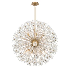 Crystorama - ADL-512-AG-CL - 12 Light Chandelier - Adley - Aged Brass