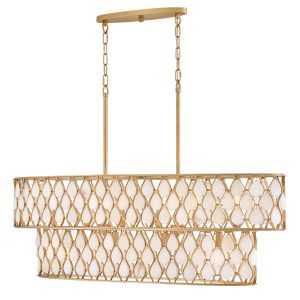Fredrick Ramond - FR41509PI - LED Linear Pendant - Estie - Piastra Gold