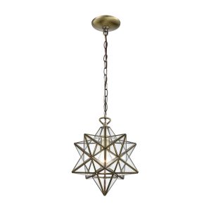 Atlas - CL11684-BS - One Light Mini Pendant - Moravian Star - Antique Brass