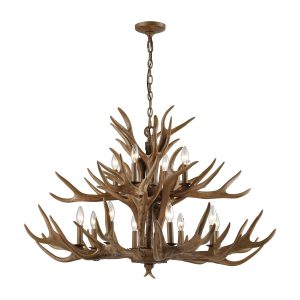 Atlas - CL12224-BN - 12 Light Chandelier - Elk - Brown