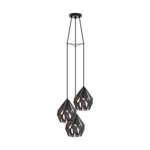 Eglo USA - 202041A - Three Light Pendant - Carlton - Black