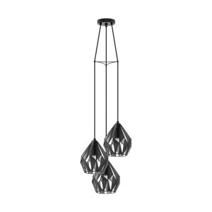 Eglo USA - 202042A - Three Light Pendant - Carlton - Black