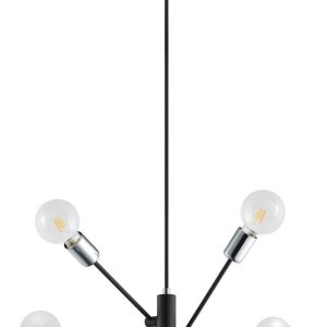 Eglo USA - 203386A - Eight Light Pendant - Gradoli - Black & Chrome
