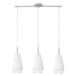 Eglo USA - 20598A - Three Light Pendant - Crash - Matte Nickel