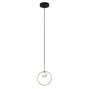 Eglo USA - 206857A - LED Pendant - Portocolom - Black, Shiny Gold