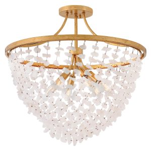 Fredrick Ramond - FR41591DA - LED Semi-Flush Mount - Myra - Distressed Brass