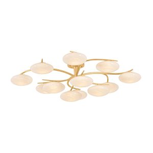 Hudson Valley - 5013-VGL - LED Semi Flush Mount - Bayberry - Vintage Gold Leaf
