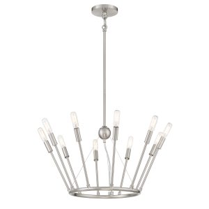 George Kovacs - P1680-084 - Ten Light Chandelier - Royalty - Brushed Nickel