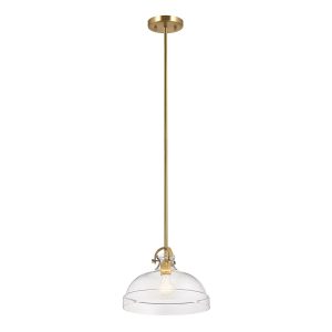 Lucas + McKearn - PD-HAMPTON-P-PNBR - One Light Pendant - Hampton - Painted Natural Brass