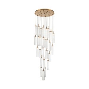 Crystorama - ADD-415-AG-CL - LED Pendant - Addis - Aged Brass