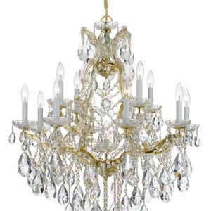 Crystorama - 4413-GD-CL-S - 13 Light Chandelier - Maria Theresa - Gold