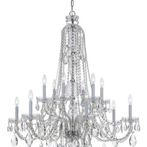 Crystorama - 1112-CH-CL-S - 12 Light Chandelier - Traditional Crystal - Polished Chrome