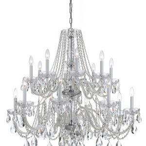 Crystorama - 1139-CH-CL-S - 16 Light Chandelier - Traditional Crystal - Polished Chrome
