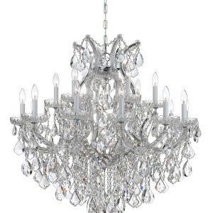 Crystorama - 4418-CH-CL-MWP - 19 Light Chandelier - Maria Theresa - Polished Chrome