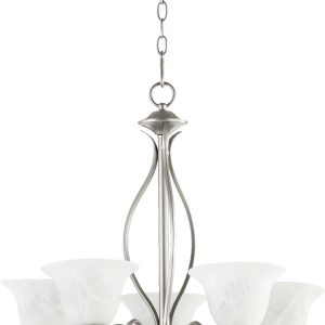 Quorum - 6010-5-64 - Five Light Chandelier - Spencer - Classic Nickel