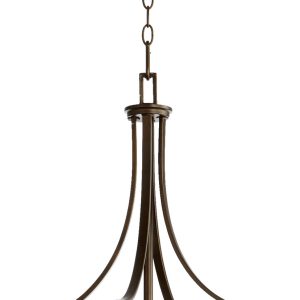 Quorum - 8060-4-86 - Four Light Pendant - Reyes - Oiled Bronze