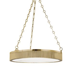Hudson Valley - 522-AGB - Five Light Chandelier - Lynden - Aged Brass