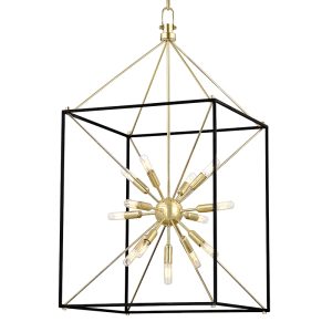 Hudson Valley - 8920-AGB - 13 Light Lantern - Glendale - Aged Brass