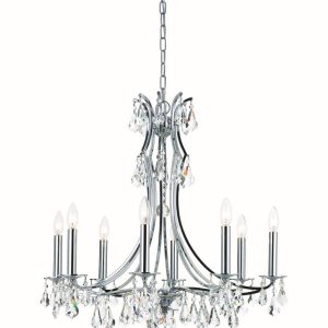 Crystorama - 5938-CH-CL-S - Eight Light Chandelier - Cedar - Polished Chrome