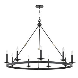Hudson Valley - 3209-AOB - Nine Light Chandelier - Allendale - Aged Brass/Old Bronze