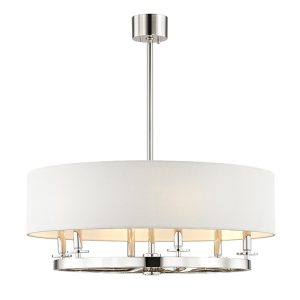 Hudson Valley - 6530-PN - Six Light Chandelier - Durham - Polished Nickel