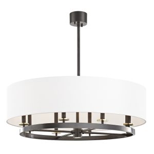 Hudson Valley - 6539-AOB - Eight Light Island Pendant - Durham - Aged Brass/Old Bronze