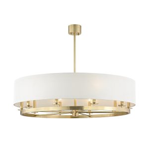 Hudson Valley - 6542-AGB - Ten Light Island Pendant - Durham - Aged Brass