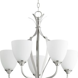 Quorum - 6127-5-65 - Five Light Chandelier - Jardin - Satin Nickel