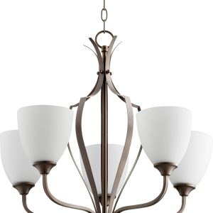 Quorum - 6127-5-86 - Five Light Chandelier - Jardin - Oiled Bronze