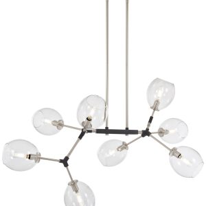 George Kovacs - P1368-619 - Eight Light Chandelier - Nexpo - Brushed Nickel With Black