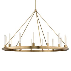Hudson Valley - 2758-AGB - 15 Light Chandelier - Chambers - Aged Brass