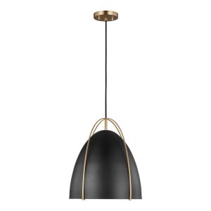 Visual Comfort Studio - 6551701EN3-848 - One Light Pendant - Norman - Satin Brass