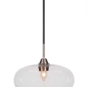 Toltec Lighting - 3401-MBBN-206 - One Light Pendant - Paramount - Matte Black & Brushed Nickel