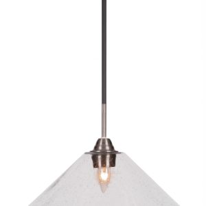 Toltec Lighting - 3401-MBBN-308 - One Light Pendant - Paramount - Matte Black & Brushed Nickel