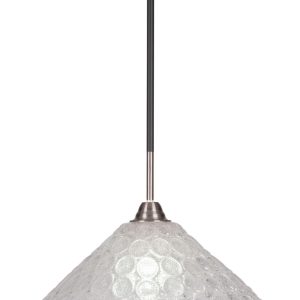 Toltec Lighting - 3401-MBBN-411 - One Light Pendant - Paramount - Matte Black & Brushed Nickel