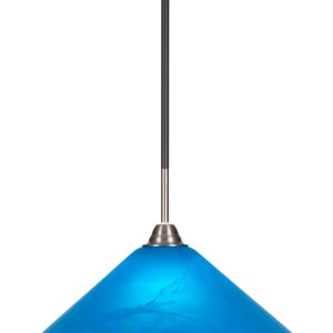 Toltec Lighting - 3401-MBBN-415 - One Light Pendant - Paramount - Matte Black & Brushed Nickel