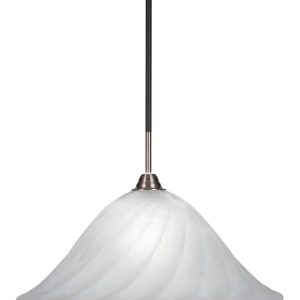 Toltec Lighting - 3401-MBBN-5781 - One Light Pendant - Paramount - Matte Black & Brushed Nickel