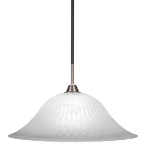 Toltec Lighting - 3401-MBBN-5881 - One Light Pendant - Paramount - Matte Black & Brushed Nickel