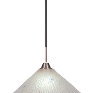 Toltec Lighting - 3401-MBBN-711 - One Light Pendant - Paramount - Matte Black & Brushed Nickel
