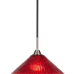 Toltec Lighting - 3401-MBBN-716 - One Light Pendant - Paramount - Matte Black & Brushed Nickel
