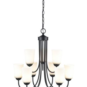 Millennium - 9809-MB - Nine Light Chandelier - Ivey Lake - Matte Black