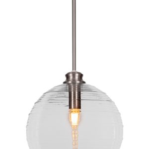Toltec Lighting - 71-BN-5130 - One Light Pendant - Malena - Brushed Nickel