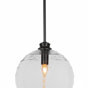 Toltec Lighting - 71-MB-5130 - One Light Pendant - Malena - Matte Black
