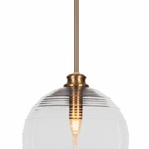 Toltec Lighting - 71-NAB-5130 - One Light Pendant - Malena - New Age Brass