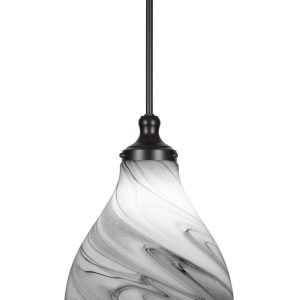 Toltec Lighting - 79-MB-4729 - One Light Pendant - Juno - Matte Black