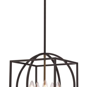 Trans Globe Imports - 11185 AG-BK - Mid. Chandeliers - Candle